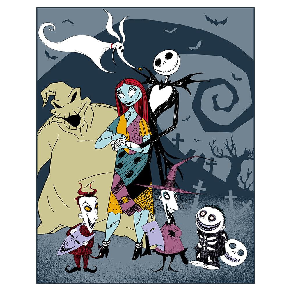 Nightmare Before Christmas Jack Skellington & Sally Twin/Full Sized Plush Blanket Our World 55x75 inches by Disney