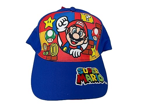 Nintendo Super Mario Blue Baseball Cap Blue Hat