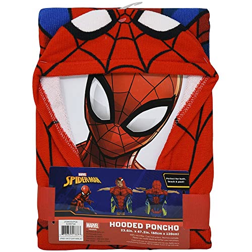 Marvel Spiderman Microfiber Hooded Poncho Towel