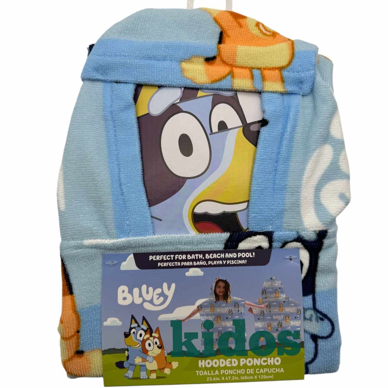 Bluey Bingo Hooded Poncho Beach Towel Bath Pool