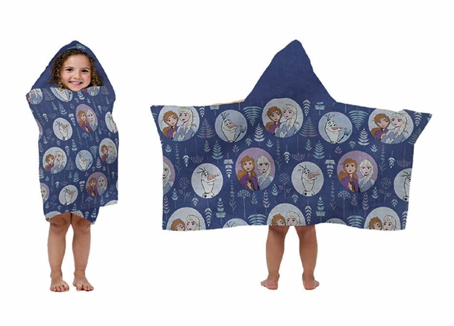 Disney Frozen Anna Elsa Olaf Hooded Fleece Blanket Throw, Poncho