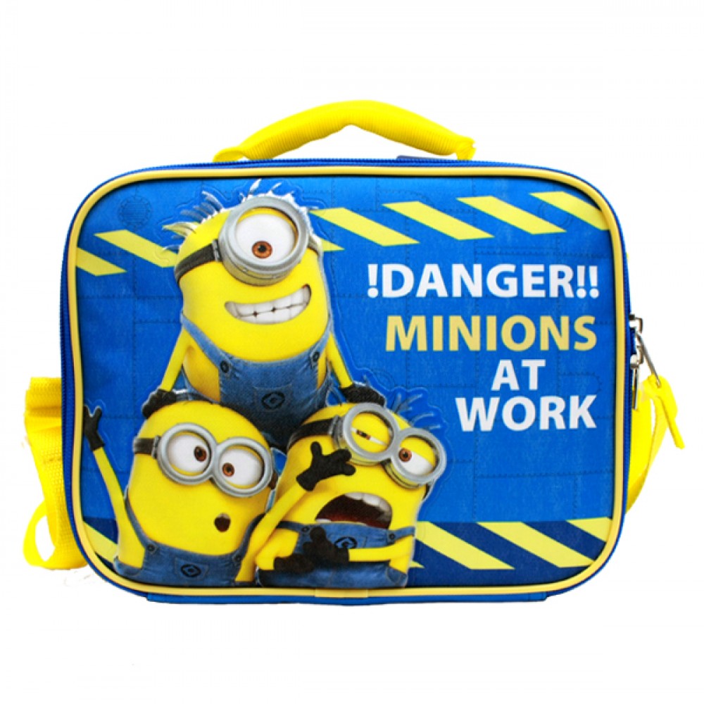 Despicable Me Lunch Bag Danger Minions at Work Blue