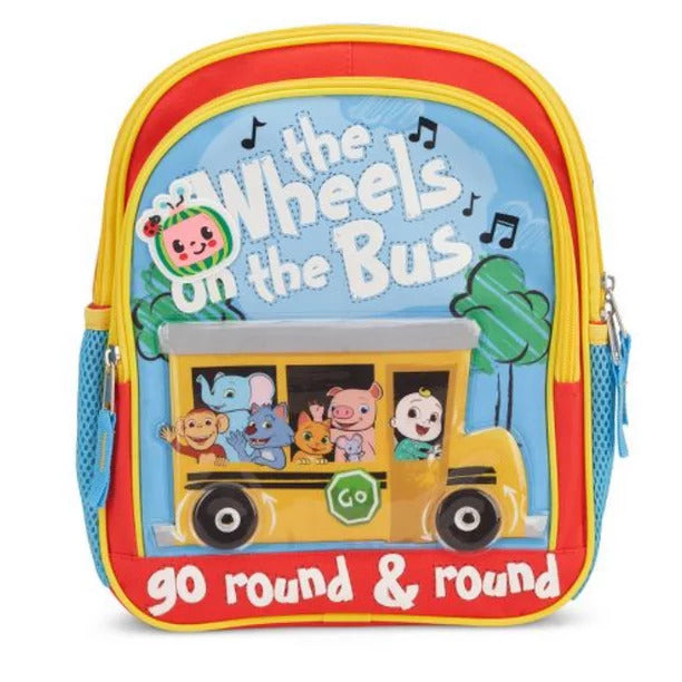 CoComelon Toddler Backpack Wheels On The Bus 12 inch School Bag