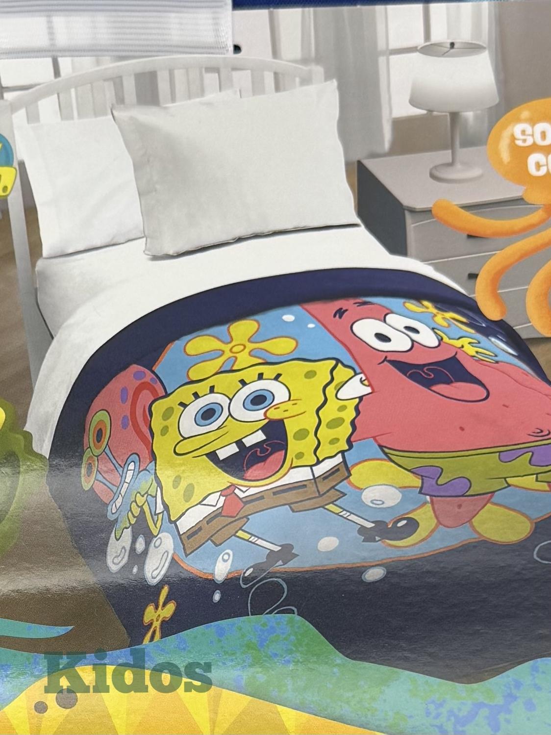 Spongebob Squarepants Patrick Friends Twin Quilted Bedspread