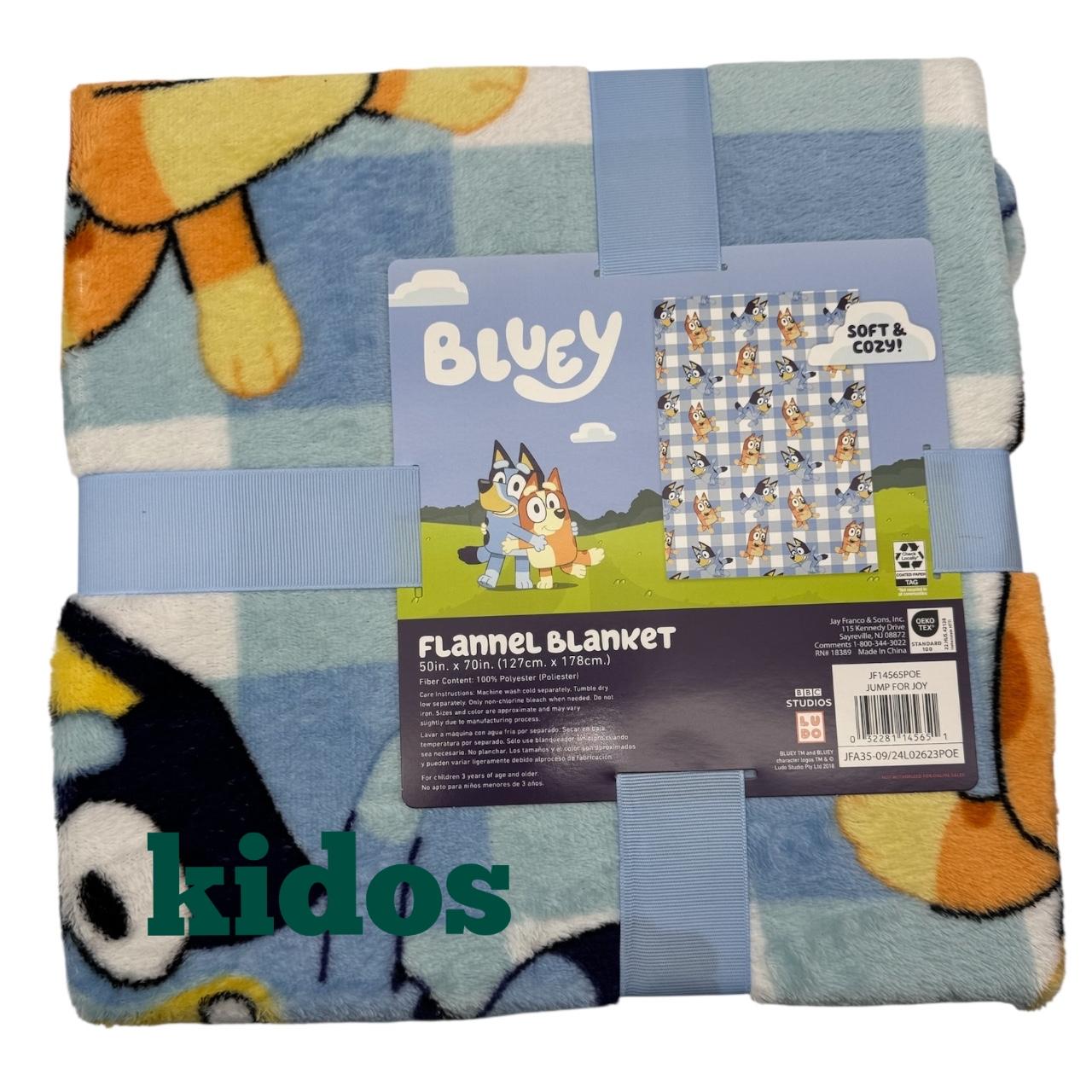 Bluey and Bingo Jump For Joy Flannel Fleece Blanket 50" x 70"