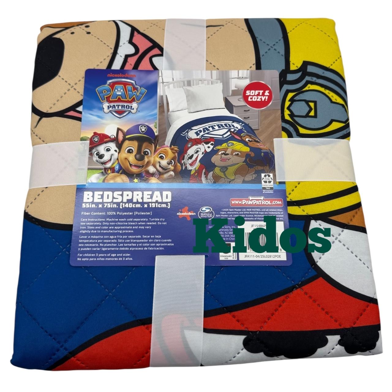 Twin Quilted Bedspread Paw Marshall Chase Rubble Patrol