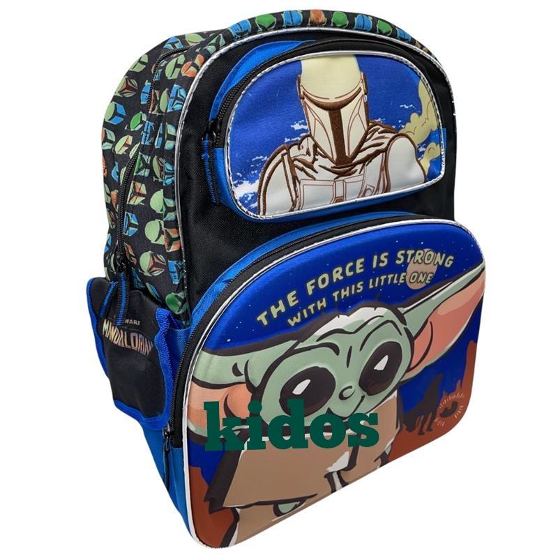 Star Wars Mandalorian Yoda The Force 16" Large School Backpack
