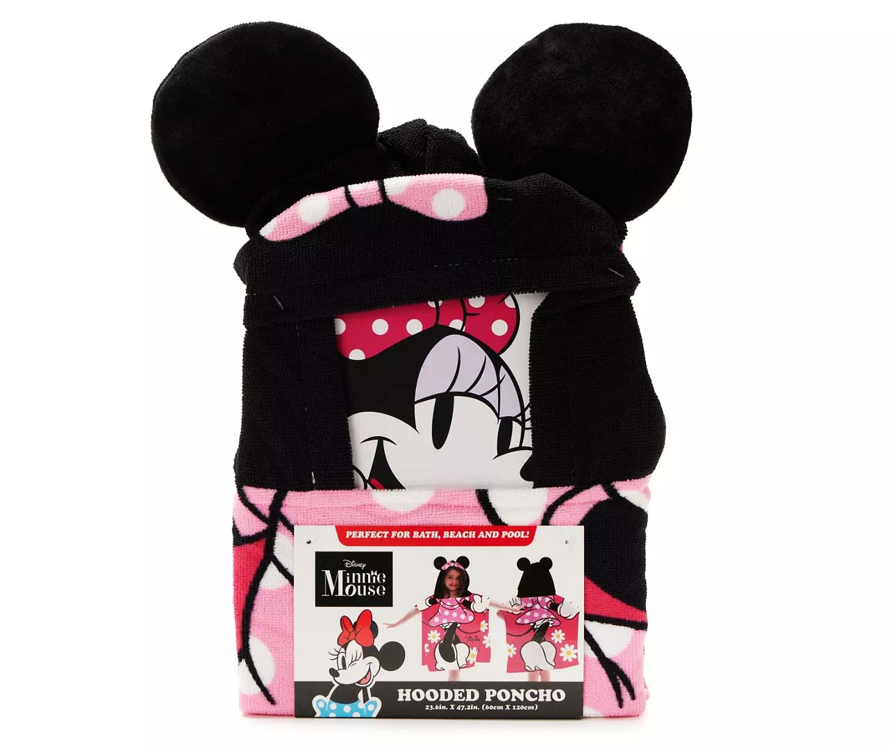 Disney Minnie Mouse Hooded Poncho Bath Beach Towel