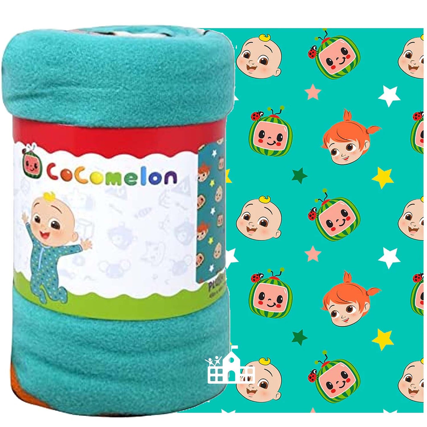 Cocomelon Plush Throw Blanket 45" x 60" 114 x 152cm