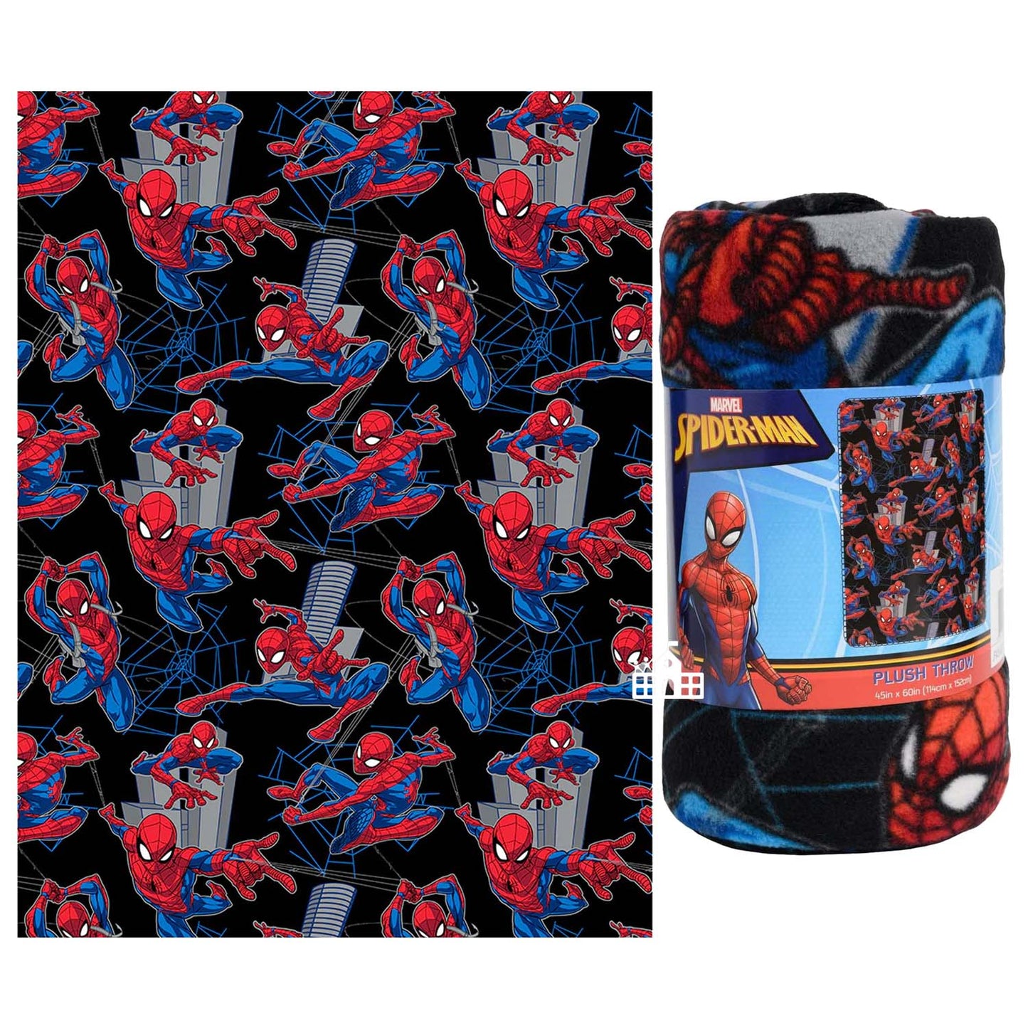 Spiderman Plush Throw Blanket 45 x 60 inches 114 x 152cm