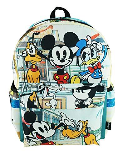 Mickey Mouse Deluxe Oversize Print Large 16" Backpack with Laptop Compartment - A19757