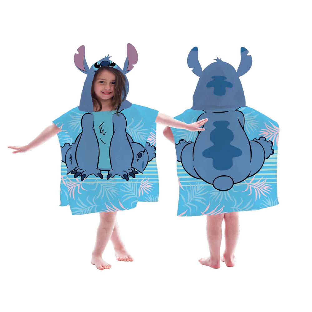 Disney Lilo and Stitch Hooded Poncho Towel for Bath Beach Pool