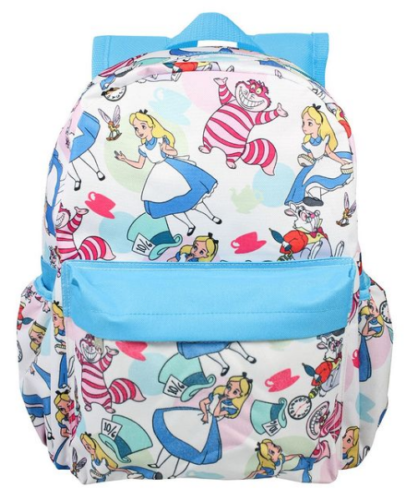 Alice in Wonderland Backpack 16 inch Cheshire Cat Mad hatter