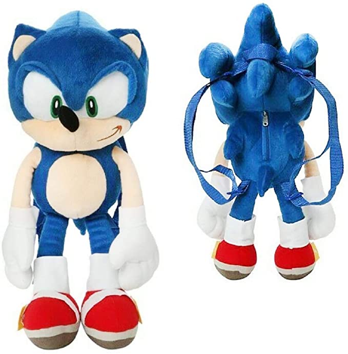 Sonic the Hedgehog plush doll backpack 18"