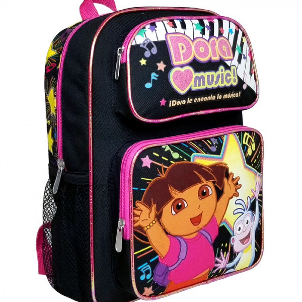 Dora the Explorer Backpack 14 inch Love Music Black