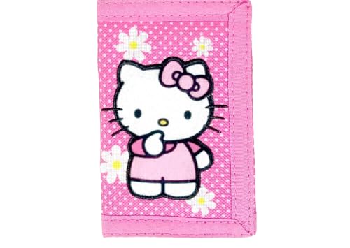 Hello Kitty Embroidered Polka Dot Floral Trifold Wallet