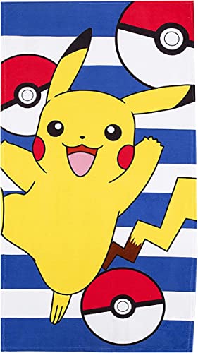 Northwest Pokémon Pikachu Beach Towel 27"x 54" Pokeball Pica Officially Licensed
