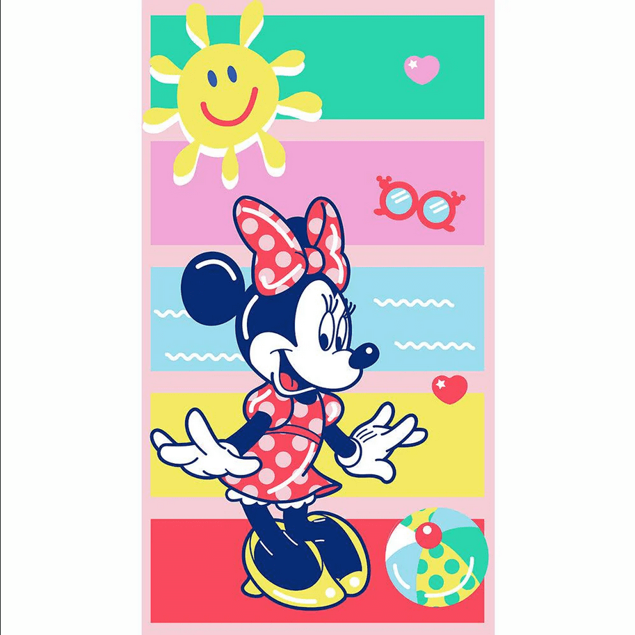 Minnie Mouse OVERSIZED Beach Towel 40" x 72" Summer Polka Dots Kids Teens Adults