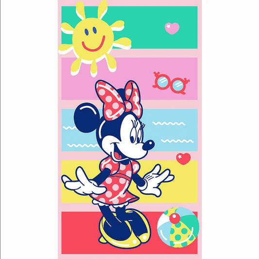 Minnie Mouse OVERSIZED Beach Towel 40" x 72" Summer Polka Dots Kids Teens Adults