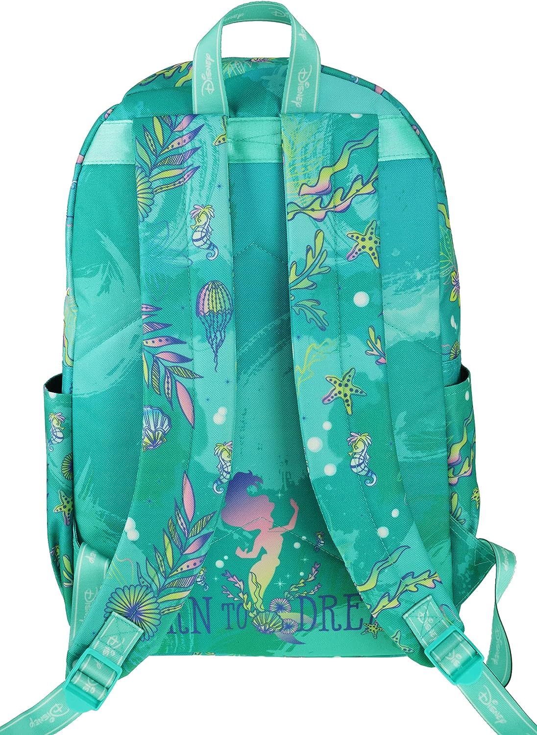 Disney Ariel Backpack with Laptop Compartment for School, Travel, and Work, Multicolor, A22206-ARIEL