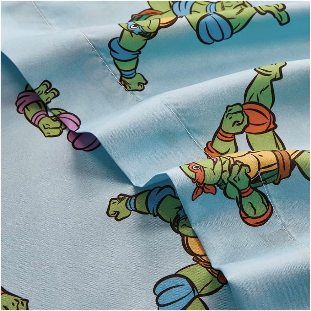 TMNT Ninja Turtles Twin Size Bedsheet 3 Piece Set
