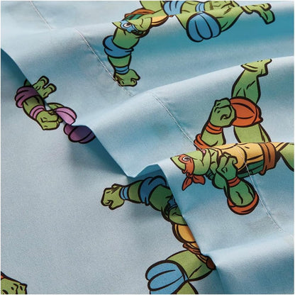 TMNT Ninja Turtles Twin Size Bedsheet 3 Piece Set