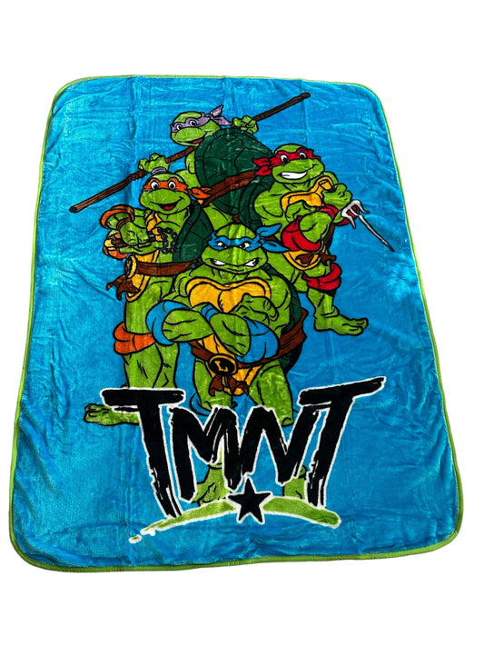 TMNT Mayhem Ninja Turtles Plush 55x75 Twin Size Raschel Blanket