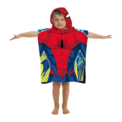 Marvel Spiderman Microfiber Hooded Poncho Towel