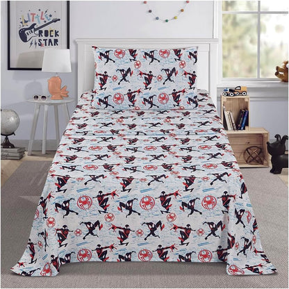 Spiderman Miles Morales Twin Size Bed Sheet Set 3 Pieces