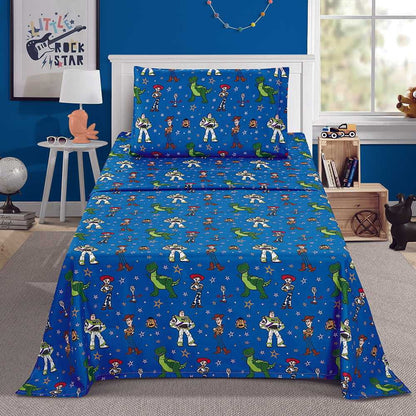 Toy Story Bed Sheet Twin Set Woody Jessie Buzz - 3 Piece Set