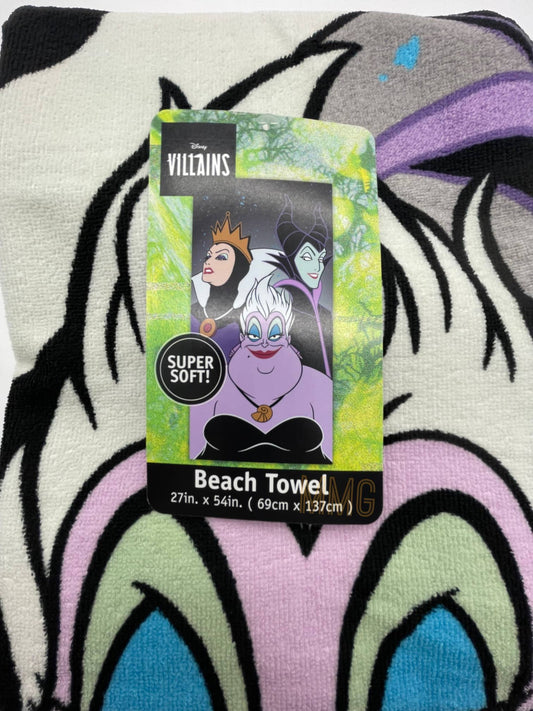 Disney Villains - Ursula Maleficent The Evil Queen Beach Towel