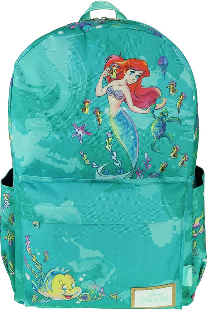 Disney Ariel Backpack with Laptop Compartment for School, Travel, and Work, Multicolor, A22206-ARIEL