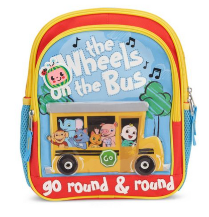CoComelon Toddler Backpack Wheels On The Bus 12 inch School Bag