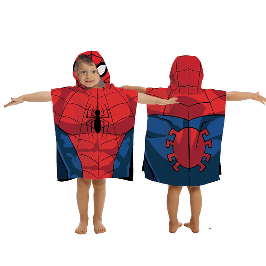 Spiderman Silk Touch Flannel Poncho Hooded Throw