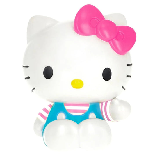 Hello Kitty Coin Bank Figural Turquoise/Pink Stripe Overall