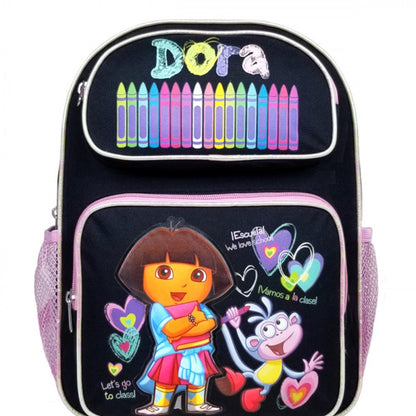 Dora the Explorer Black Backpack Crayon 14-inch