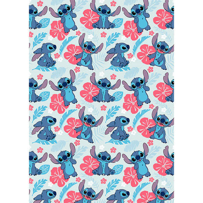 Stitch Pink Floral Flannel Fleece Blanket 50" x 70"