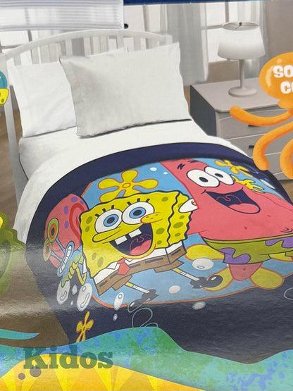 Spongebob Squarepants Patrick Friends Twin Quilted Bedspread