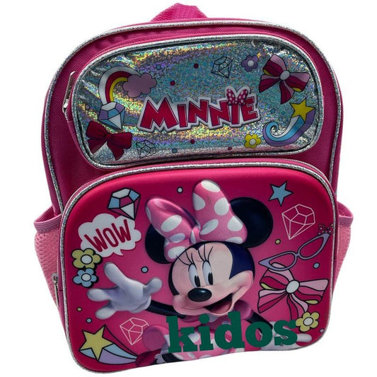 Minnie Mouse 3D Face Toddler Small Backpack 12 Inches