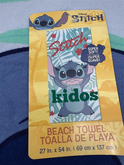 Stitch Playful Beach Pool Bath Towel  27in x 54 in