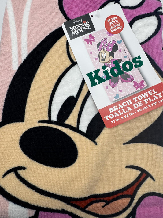 Minnie Mouse Pretty Beach Pool Bath Towel  27in x 54 in