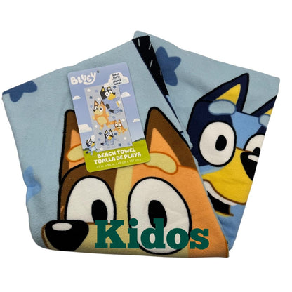 Bluey Bingo Beach Pool Bath Towel  27in x 54 in