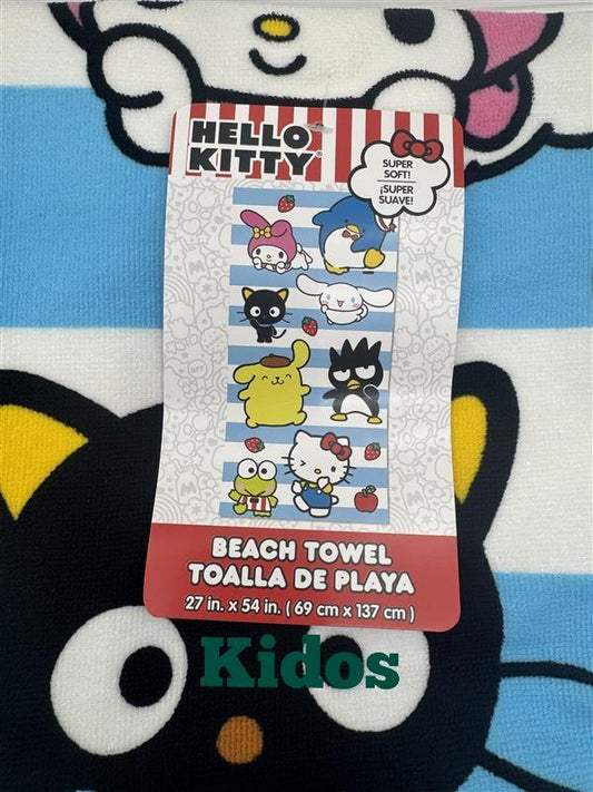 Hello Kitty and Friends Beach Pool Bath Towel  27in x 54 in