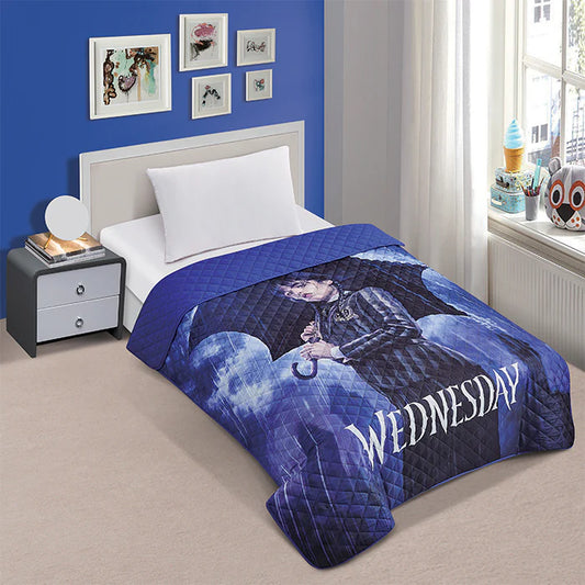 Wednesday Twin Quilted Bedspread 55" x 75"