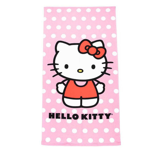 Hello Kitty Polka Dots Pink Beach Bath Pool Towel