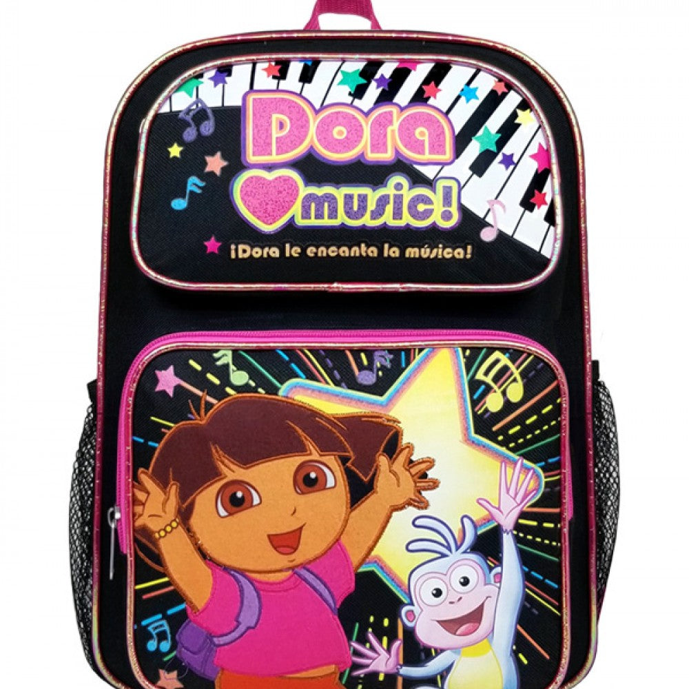 Dora the Explorer Backpack 14 inch Love Music Black