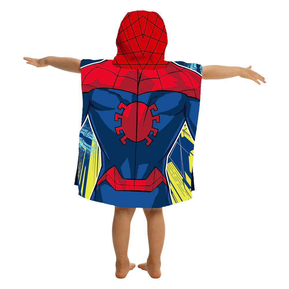 Marvel Spiderman Microfiber Hooded Poncho Towel