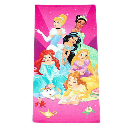 Princess Ariel Belle Cinderella Jasmine Rapunzel Tiana Beach Bath Pool Towel