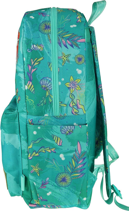 Disney Ariel Backpack with Laptop Compartment for School, Travel, and Work, Multicolor, A22206-ARIEL