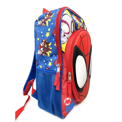 Spiderman 16 inch School backpack 3D molded front pocket